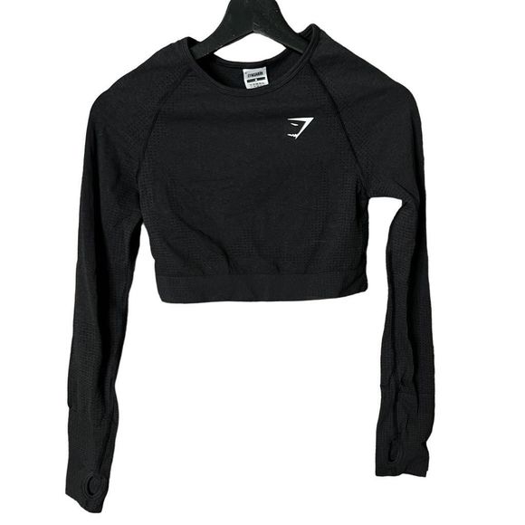 Gymshark Womens Long Sleeve Seamless Crop Top Medium - Picture 1 of 2